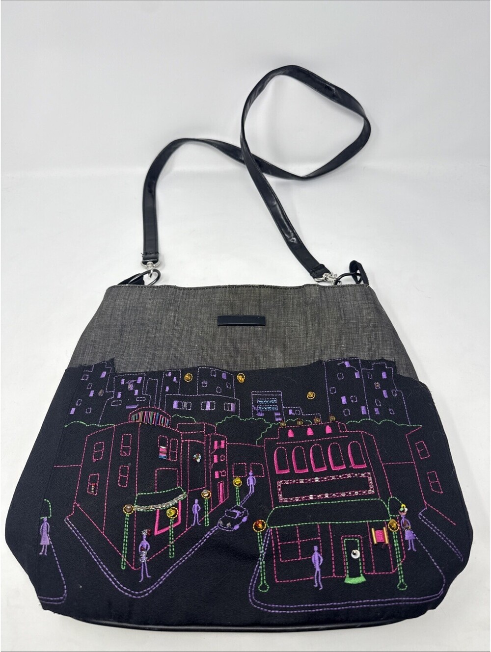 Kathy Ireland Shoulder Purse With Town Design